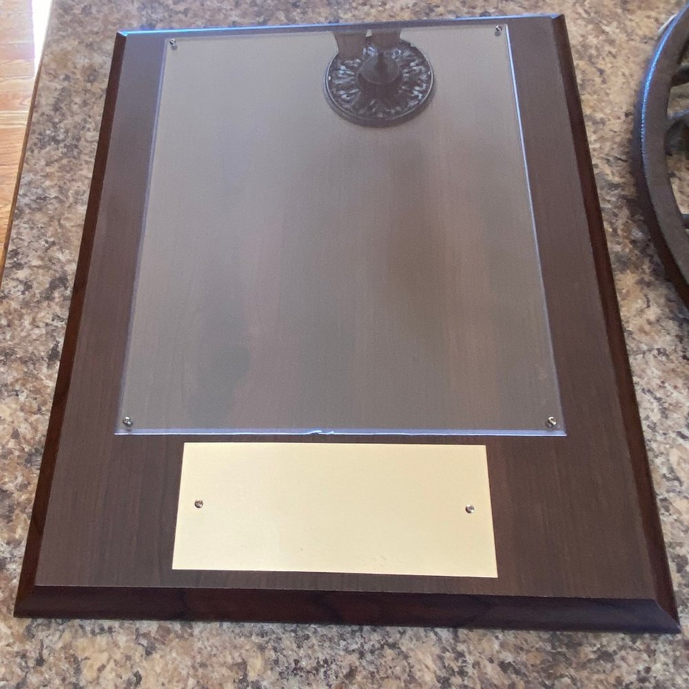Vintage 8x10 Photo Plaque